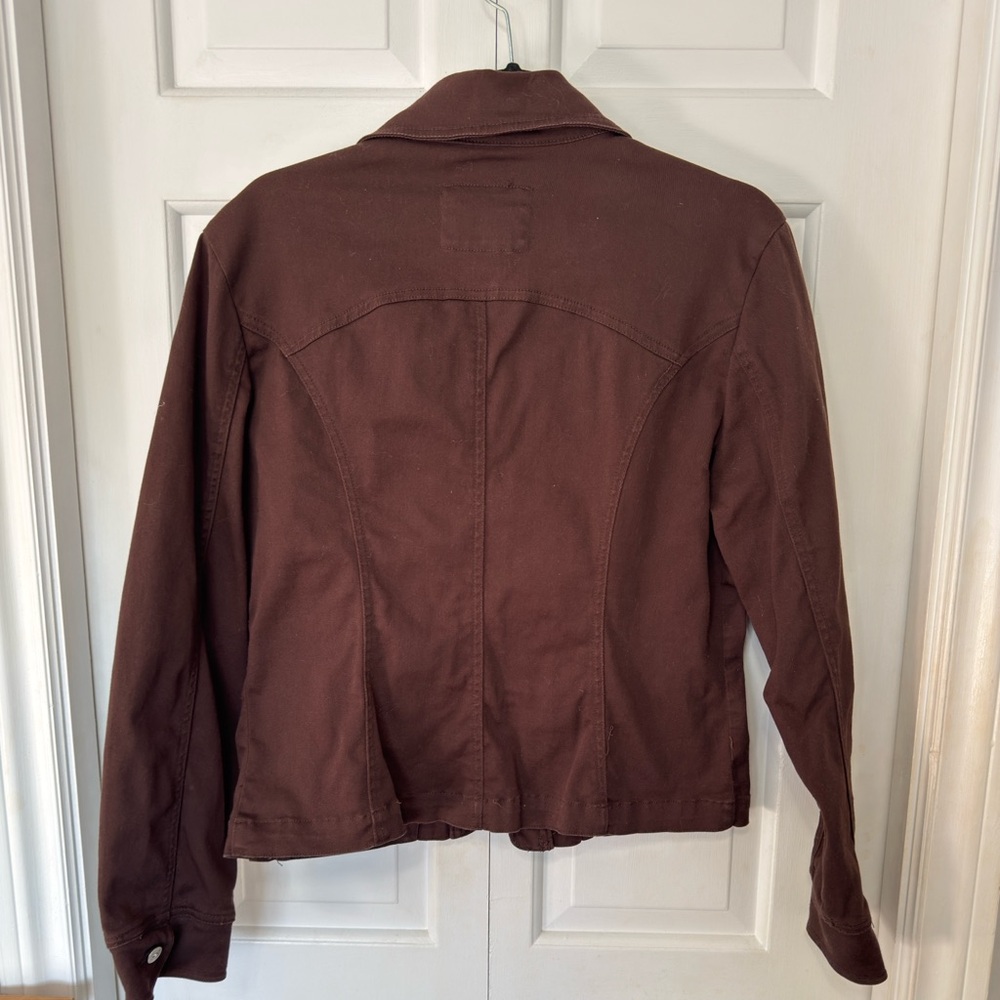 A.M.I. - Women's Chocolate Brown Denim Style Jacket - size M - Picture 2 of 8